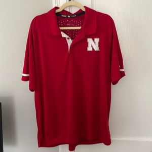 Adidas University of Nebraska golf polo, size XL